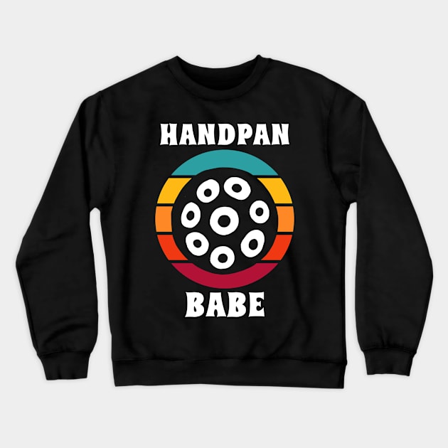 Handpan Babe Crewneck Sweatshirt by coloringiship